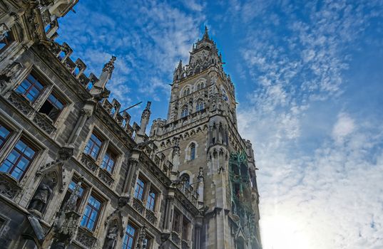 The New Town Hall located in the Marienplatz in Munich, Germany