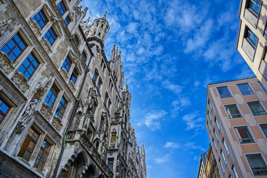 The New Town Hall located in the Marienplatz in Munich, Germany