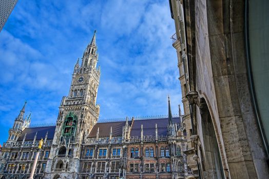 The New Town Hall located in the Marienplatz in Munich, Germany