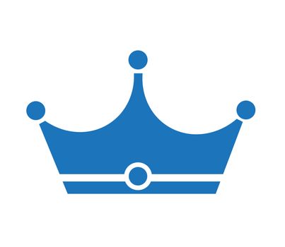 blue crown icon, crown icon on white background. flat style. crown icon for your web site design, logo, app, UI.