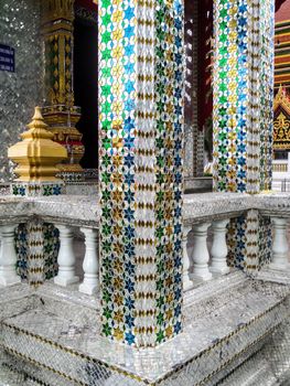 Thai Cathedral glass at Wat Prachum Kongka Banglamung Chonburi