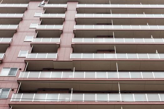 abstract facade of modern building in Japan