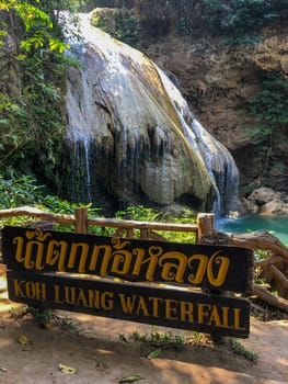 Kor Luang Waterfall. : Li, Lamphun thailand.26 April 2018