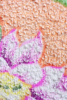 Color towel macro texture. Abstract background