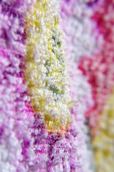 Color towel macro texture. Shallow DOF