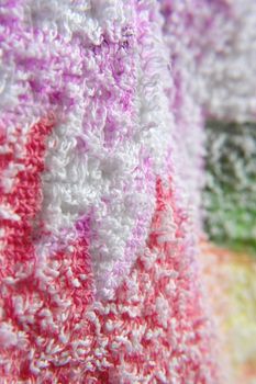 Color towel macro texture. Shallow DOF