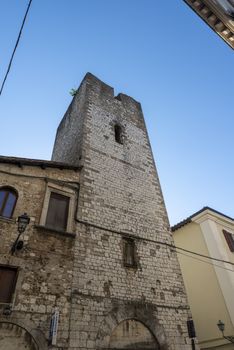 narni,italy june 29 2020 :architecture of buildings and alleys in the country of Narni on a sunny day