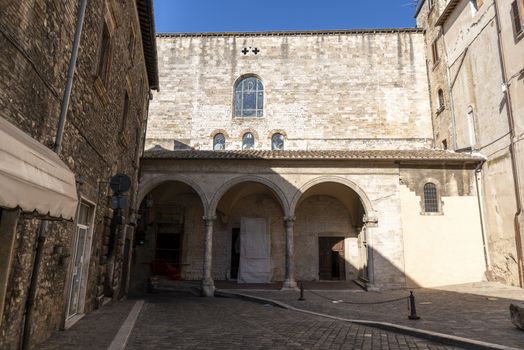 narni,italy june 29 2020 :architecture of buildings and alleys in the country of Narni on a sunny day