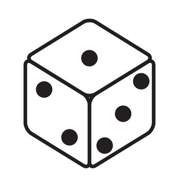 dice icon, black dice cubes on white background. flat style. dice icon for your web site design, logo, app, UI. 