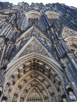 Koelner Dom Hohe Domkirche Sankt Petrus (meaning St Peter Cathedral) gothic church in Koeln, Germany