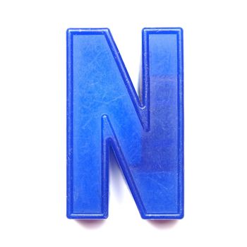 Magnetic uppercase letter N of the British alphabet