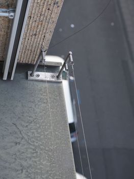 bird wire deterrent on a window sill