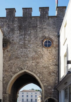 Chepstow Town Gate in the Town Wall in Chepstow, UK