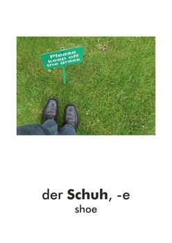 German word card: der Schuh (shoe)