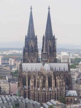 Koelner Dom Hohe Domkirche Sankt Petrus (meaning St Peter Cathedral) gothic church in Koeln, Germany