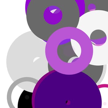 Abstract minimalist grey violet illustration with circles useful as a background