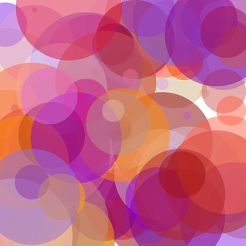 Abstract minimalist red orange brown violet illustration with circles useful as a background