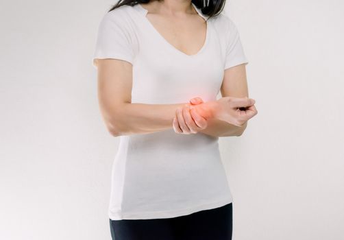Women with sore wrist that are inflamed.