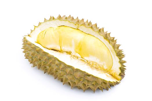 Durian fruit on a white background