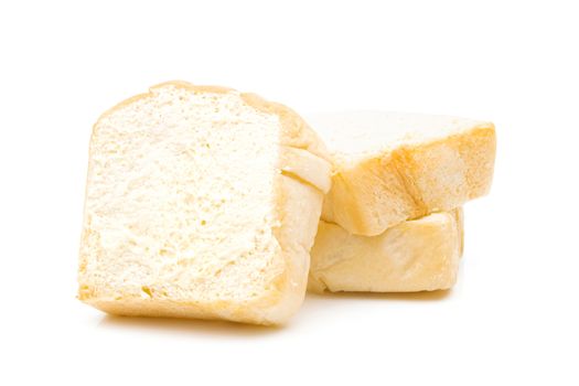 Butter bread on a white background