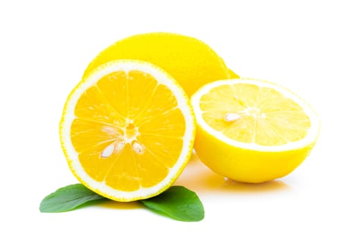 Lemon refreshing on a white background