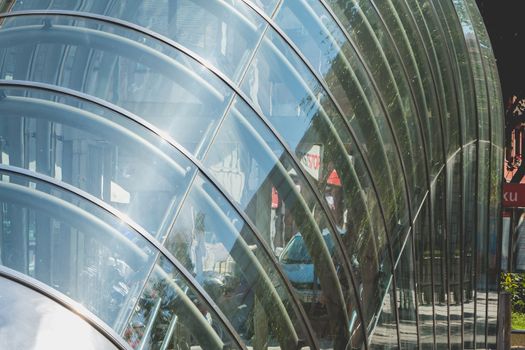 Bilbao, Spain - July 19, 2016 : Metro station in the city of Bilbao, Spain. The line was opened on 11 November 1995 and serves aglomeration