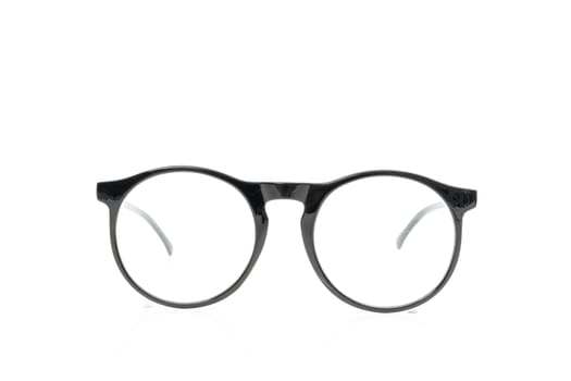 Glasses black on white background