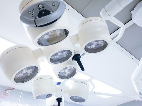 Light illuminated in Surgery Operating room in hospital