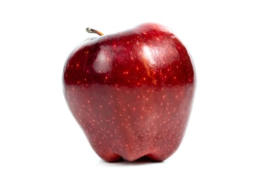 Fresh red apple on a white background