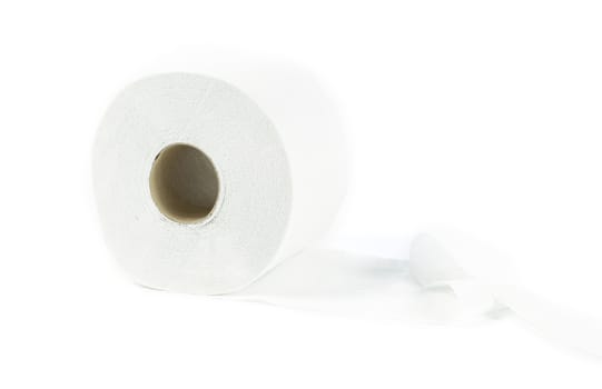 Toilet paper tissue on a white background