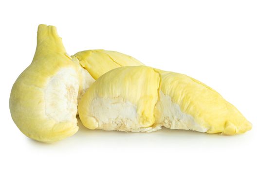 Durian fruit on a white background