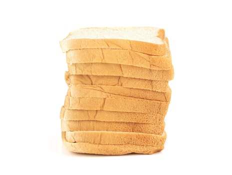 Slice of bread isolated on white background