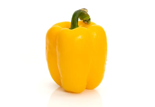 Large bell pepper yellow on a white background