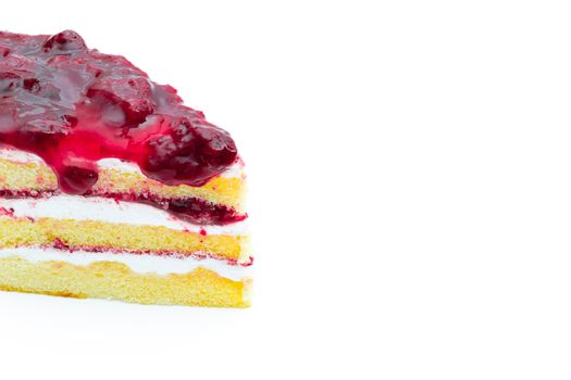 Jam Strawberry Cake on a white background