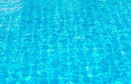 Water blue a swimming in the pool
