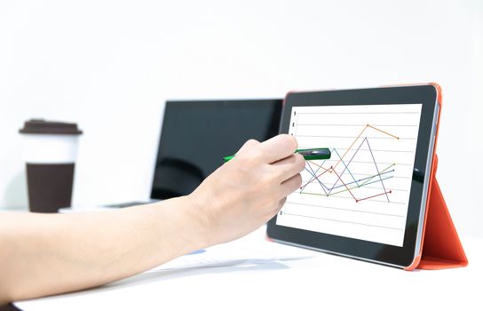 Graph analysis with the company's successful business tablets.
