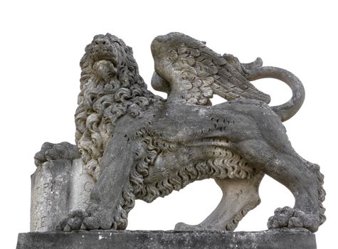 Winged lion statue, symbol of Venice.