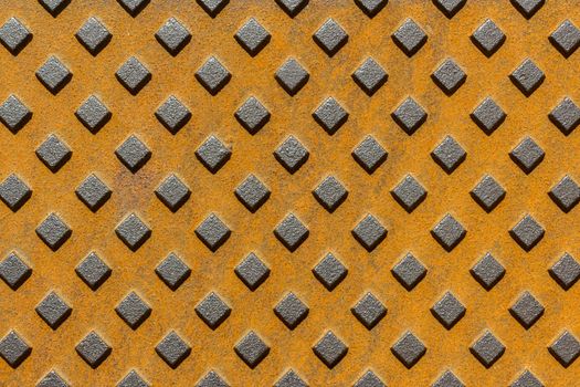 Manhole cover pattern closeup, useful as background. Top view.