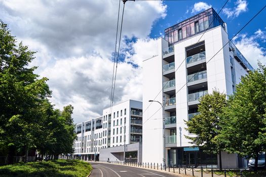 A modern housing estate in the city of Poznan, Poland