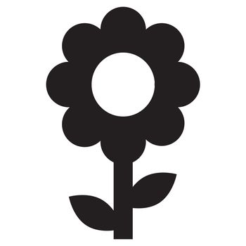 flower icon on white background. flat style. flower sign for your web site design, logo, app, UI. black flower symbol.