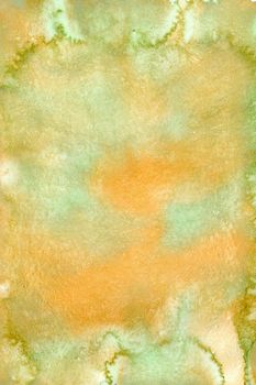 Watercolour pastel texture effect background of green yellow colors