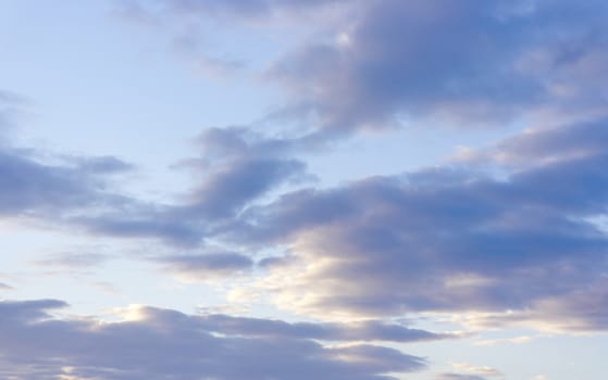 Beautiful evening sky with clouds