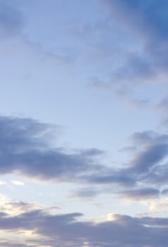 Beautiful evening sky with clouds