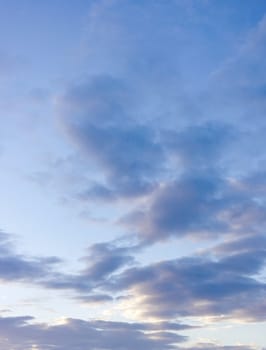 Beautiful evening sky with clouds