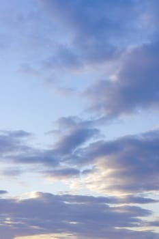 Beautiful evening sky with clouds