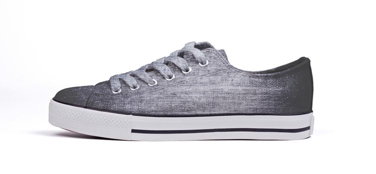 Single shoe isolated on white background - Grey