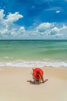 Beautiful Woman at the beach in Thailand