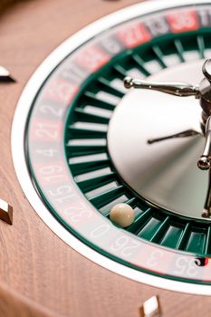 Roulette table close up at the Casino - Selective Focus