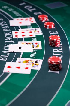 A Casino Black Jack table 