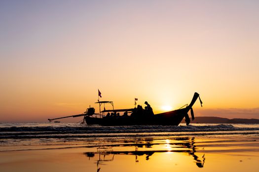 Sunset in Ao Nang Krabi province Thailand